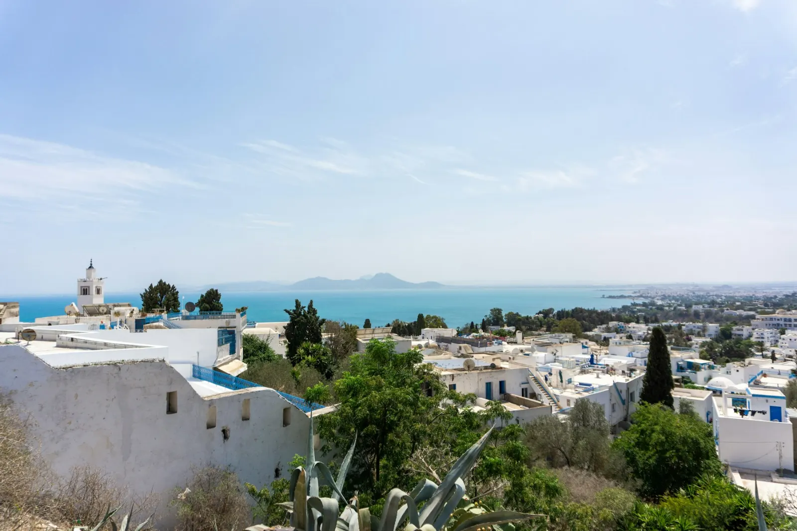 Vue sur le golfe de Tunis depuis Sidi Bou Saïd